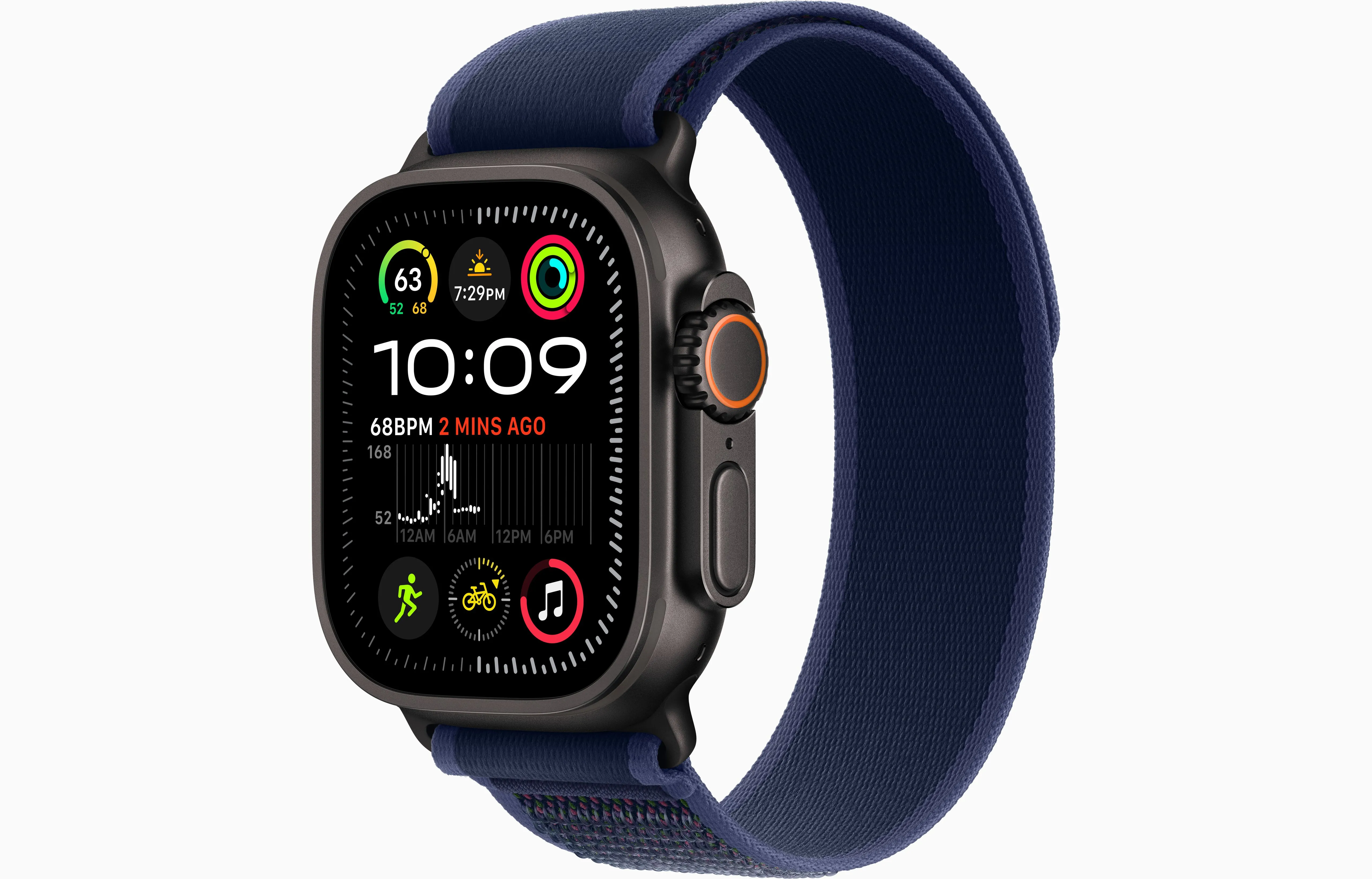 Часы Apple Watch Series 9 45mm Midnight Aluminum Case, Sport Loop (Ink)